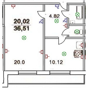 Замена (монтаж) проводки в однокомнатной квартире 137 серии 36м2